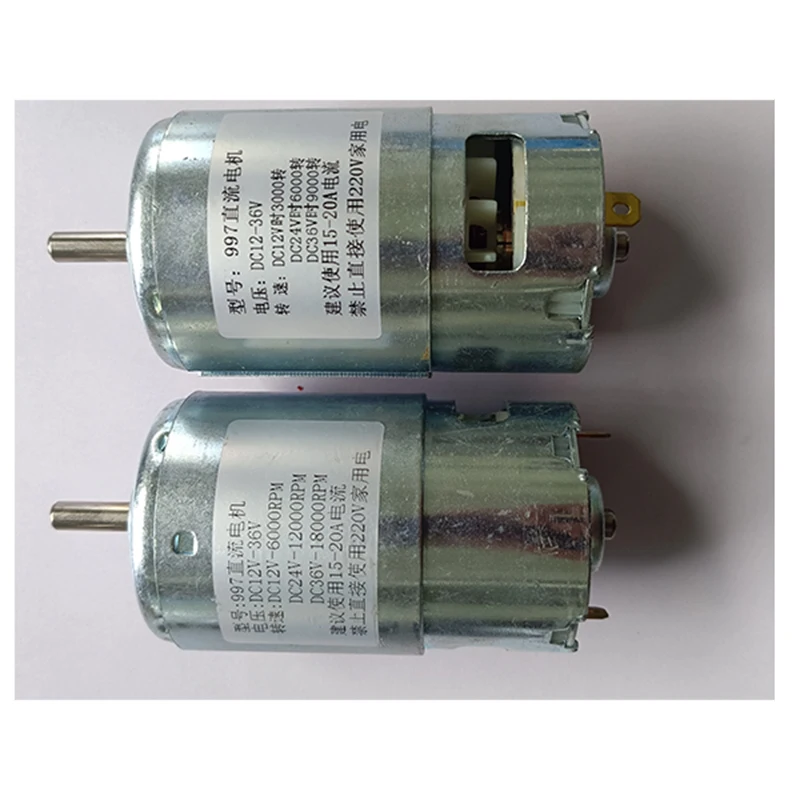 997 Powerful DC Motor Input Voltage DC12-24-36-48V High Speed Motor Silent Ball Bearing Motor