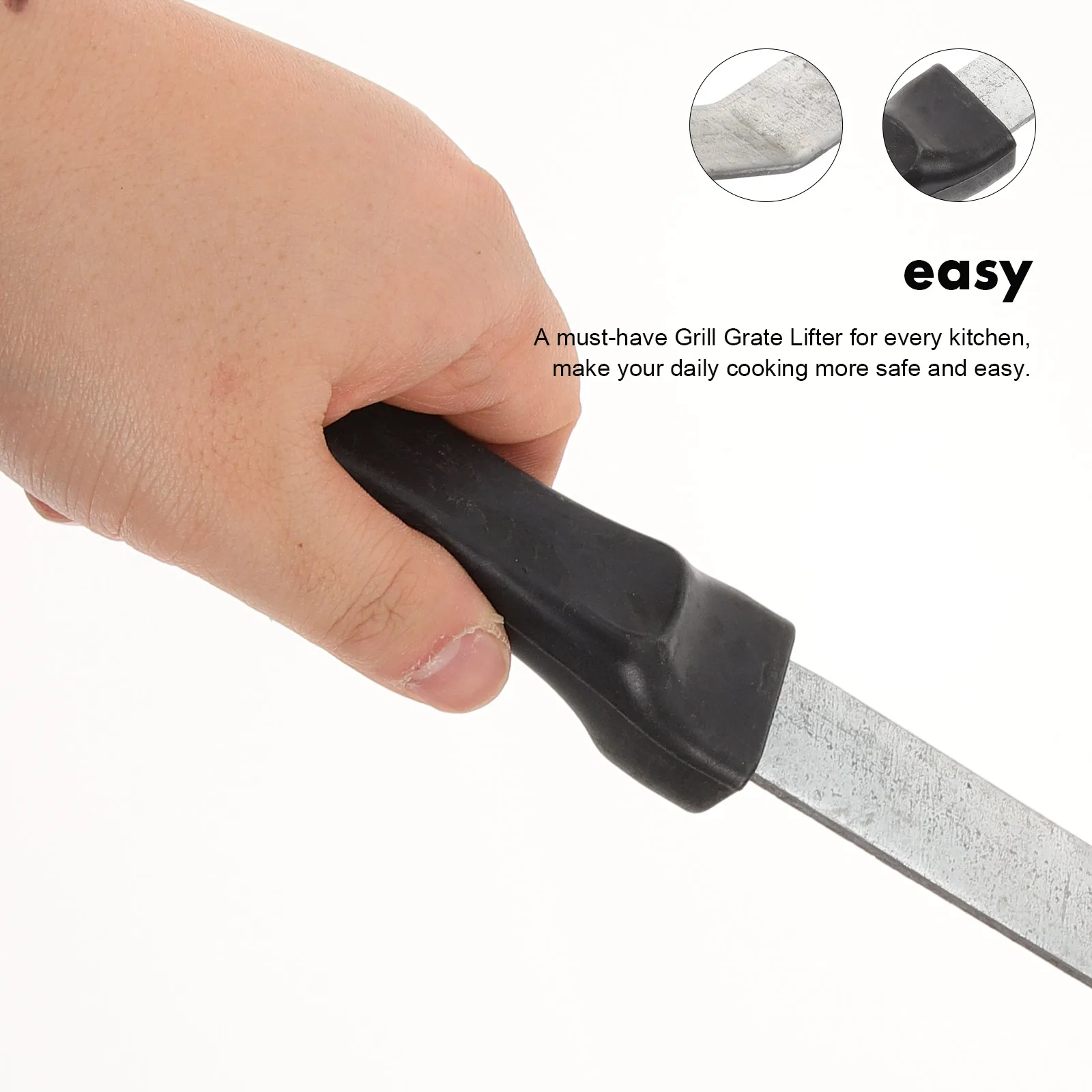 

Grill Grate Lifter Stainless Steel Baking Tray Crowbar Portable Practical Convenient Outdoor Picnic