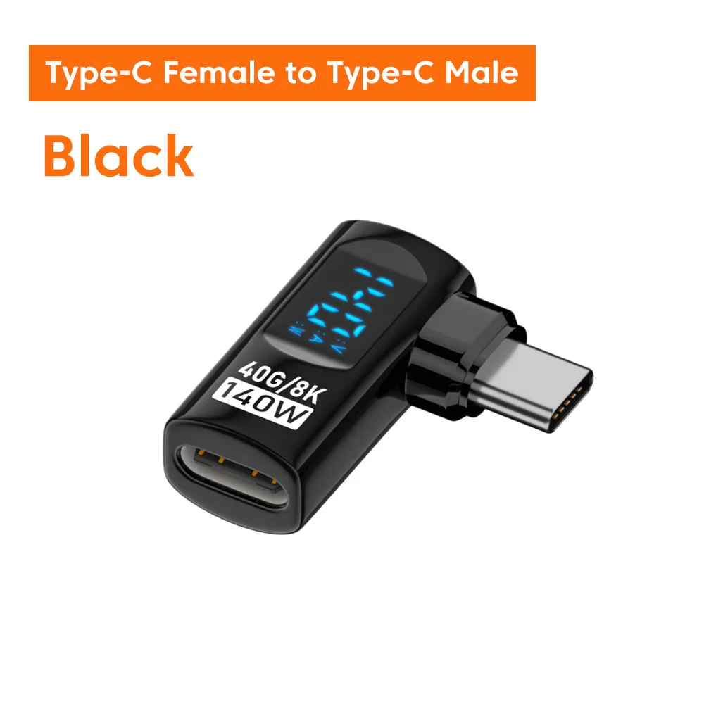 NNBILI PD 140 W USB C 90 Grad rechtwinkliger U-förmiger Typ-C-Adapter 40 Gbit/s Datenübertragung USB4.0 8K 60 Hz Video für Thunderbolt 3/4
