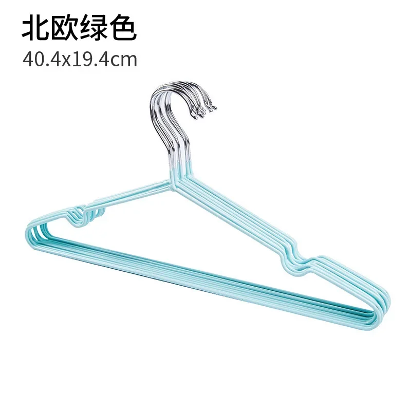 10/20Pcs 40cm Steel Wire Hangers Wardrobe Organizer Holder Hanging Storage Drying Rack Adult Clothes Coat Anti-skid Pant Clip