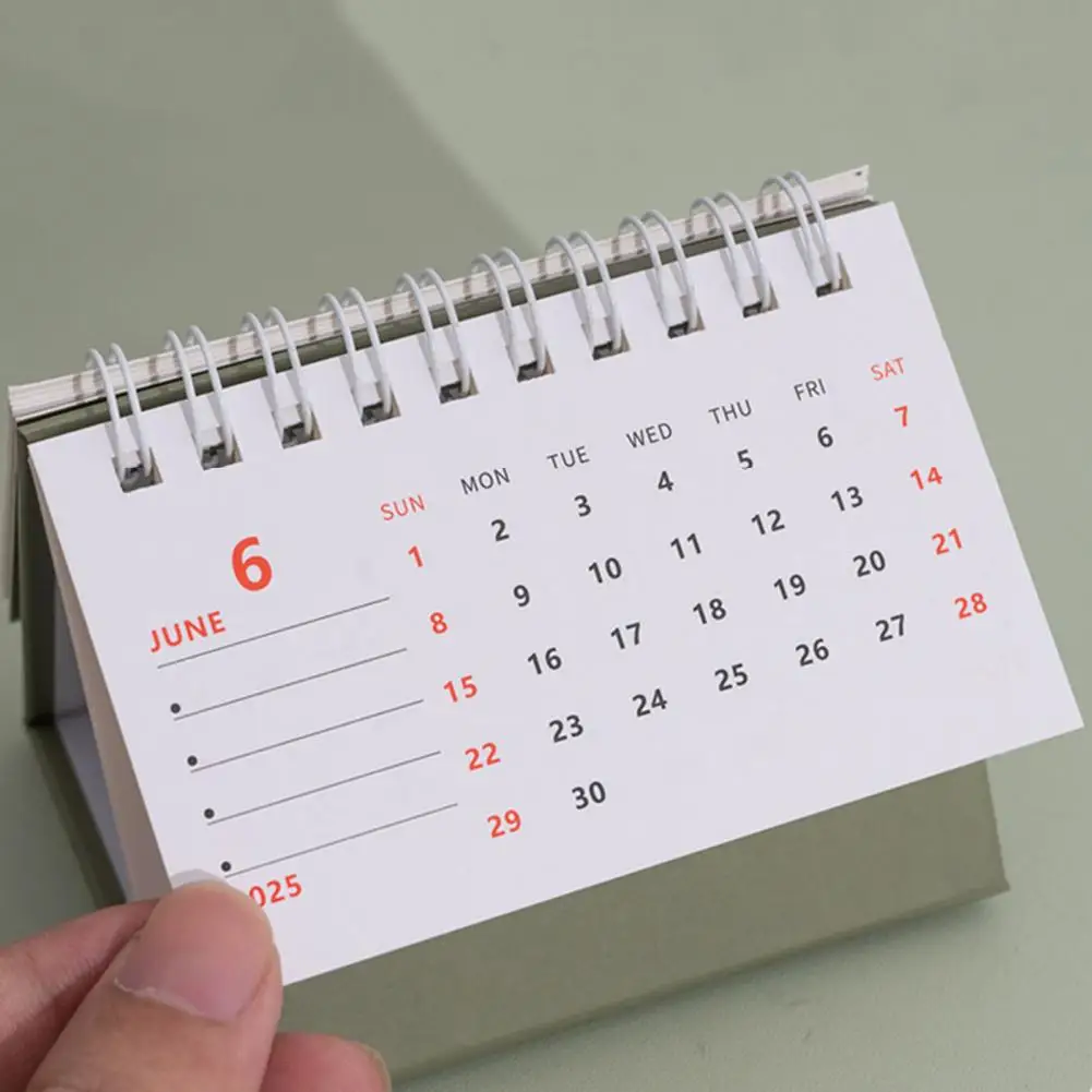 2025 Desk Calendar Flip-top Coil Calendar Schedule Planner to Do List Notepad Time Management Home Office School Supplies