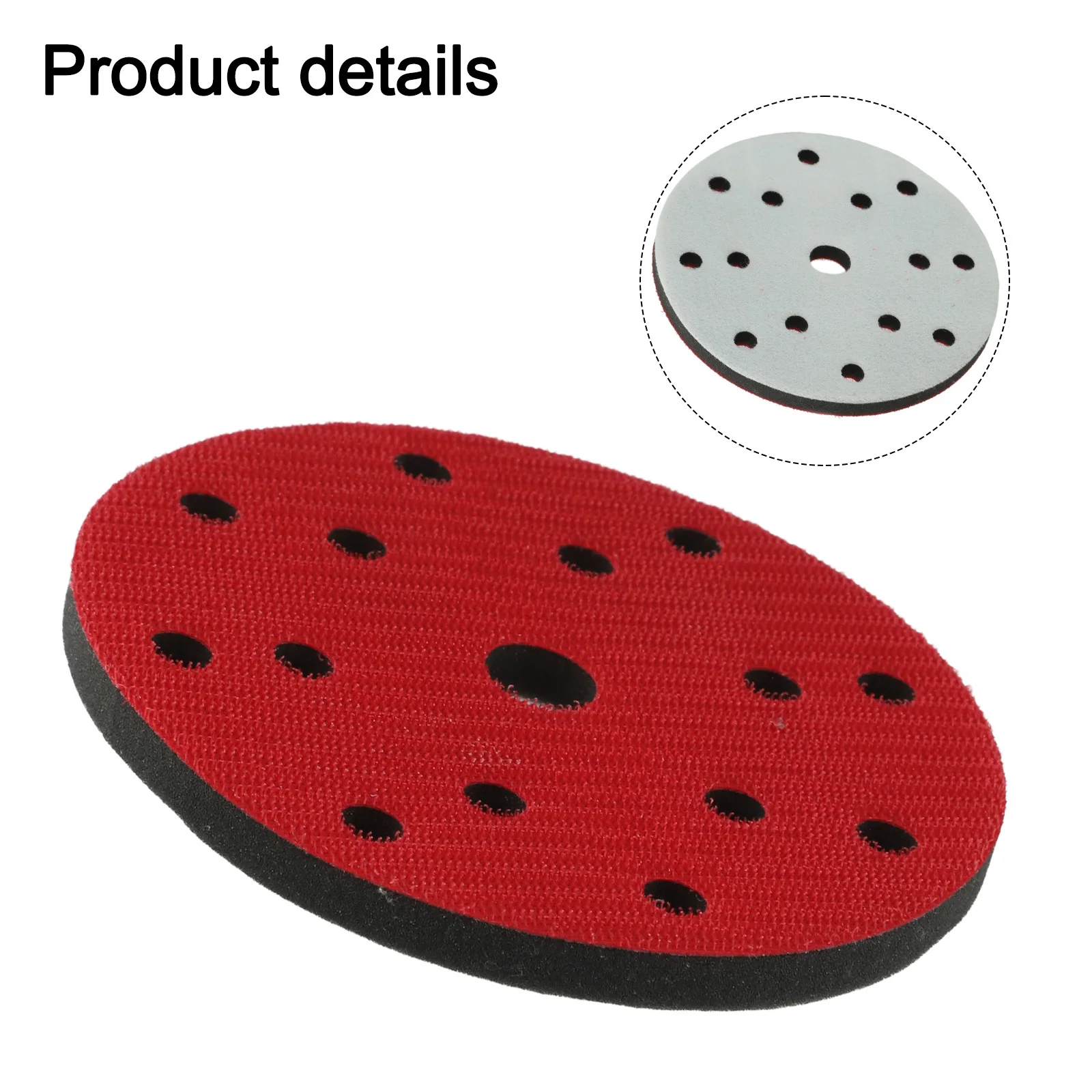 

For Smoothing Surfaces 6 Inch 148mm Approx Sponge Interface Pad 15 Holes Sanding Pad 6 Inch Backing Pad Quick Changeouts