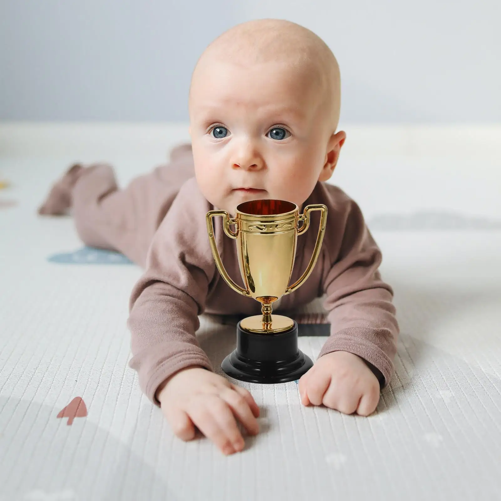 3 Pcs Mini Trophy Decoration Plastic Gold Kids Toy Trophies Party Favors Sports Game Reward Small Trophy Base
