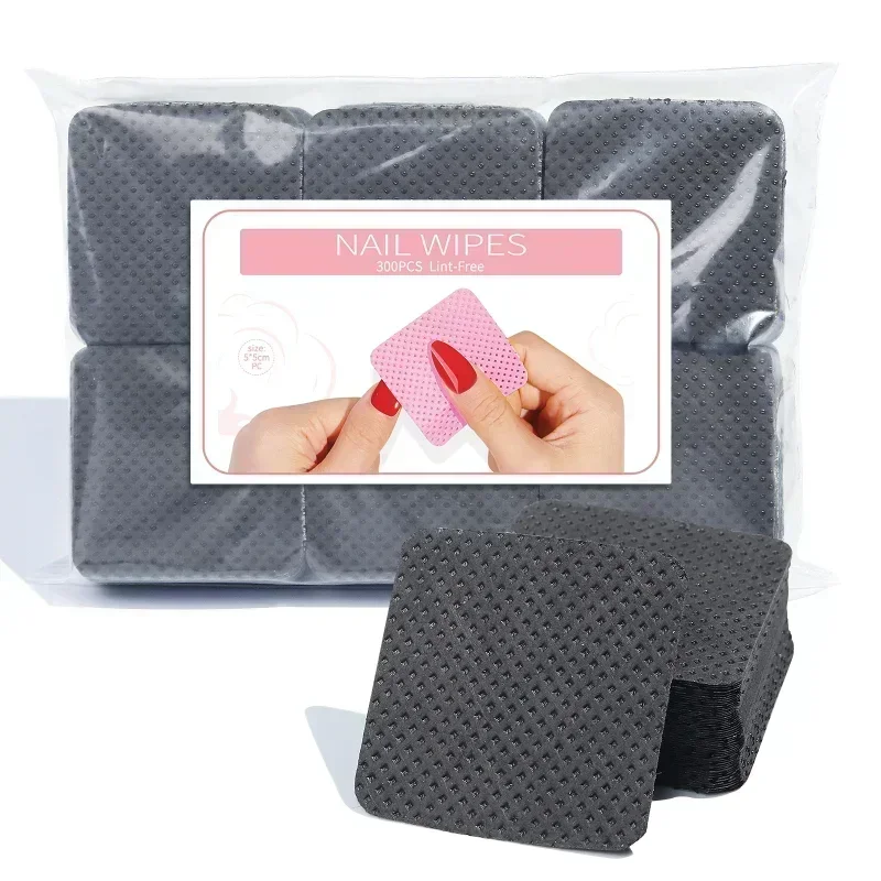 Lint-free Nail Polish Remover Napkin Cotton Wipes Paper Pads UV Gel Dust Cleaner Cleaning for Manicure Tool Nail Remover