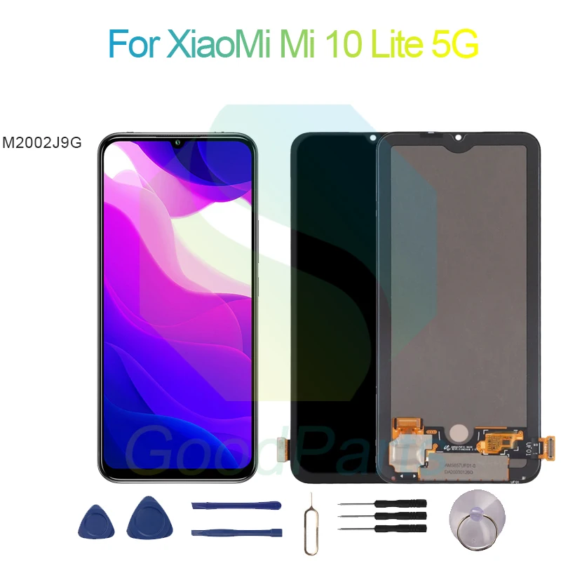 

For XiaoMi Mi 10 Lite 5G LCD Display Screen 6.57" M2002J9G Mi 10 Lite 5G Touch Digitizer Assembly Replacement