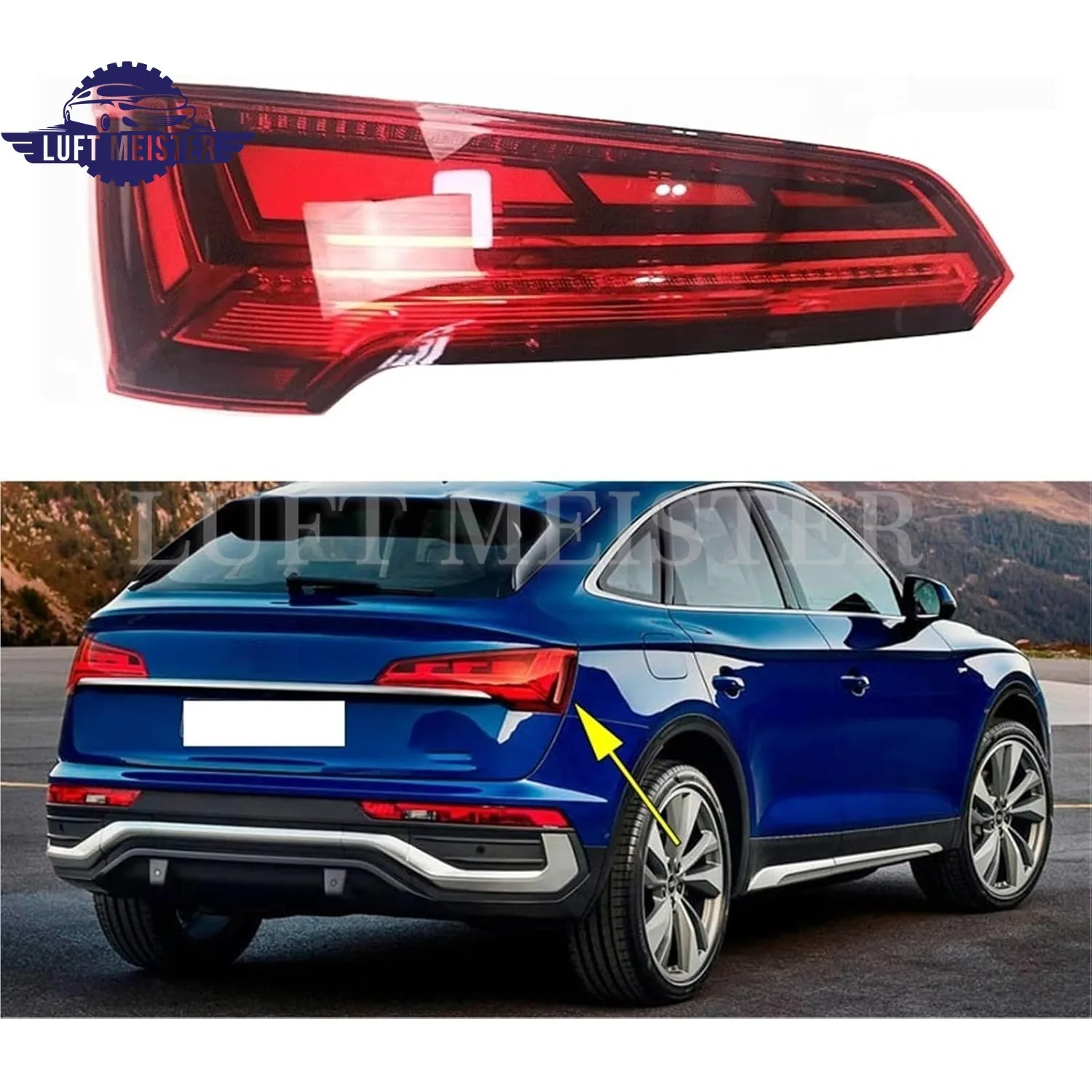 

1pcs LED Tail Light For Audi Q5 2021-2024 Rear Lamp Brake Light European version