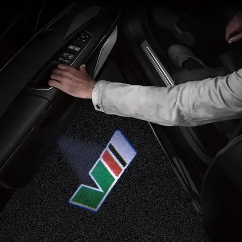 Für SKODA Octavia V Emblem Superb Karoq Kodiaq Fabia LED Auto-Tür-Innenraum-Willkommens-Projektor-Schattenlicht-Lampen Zubehör