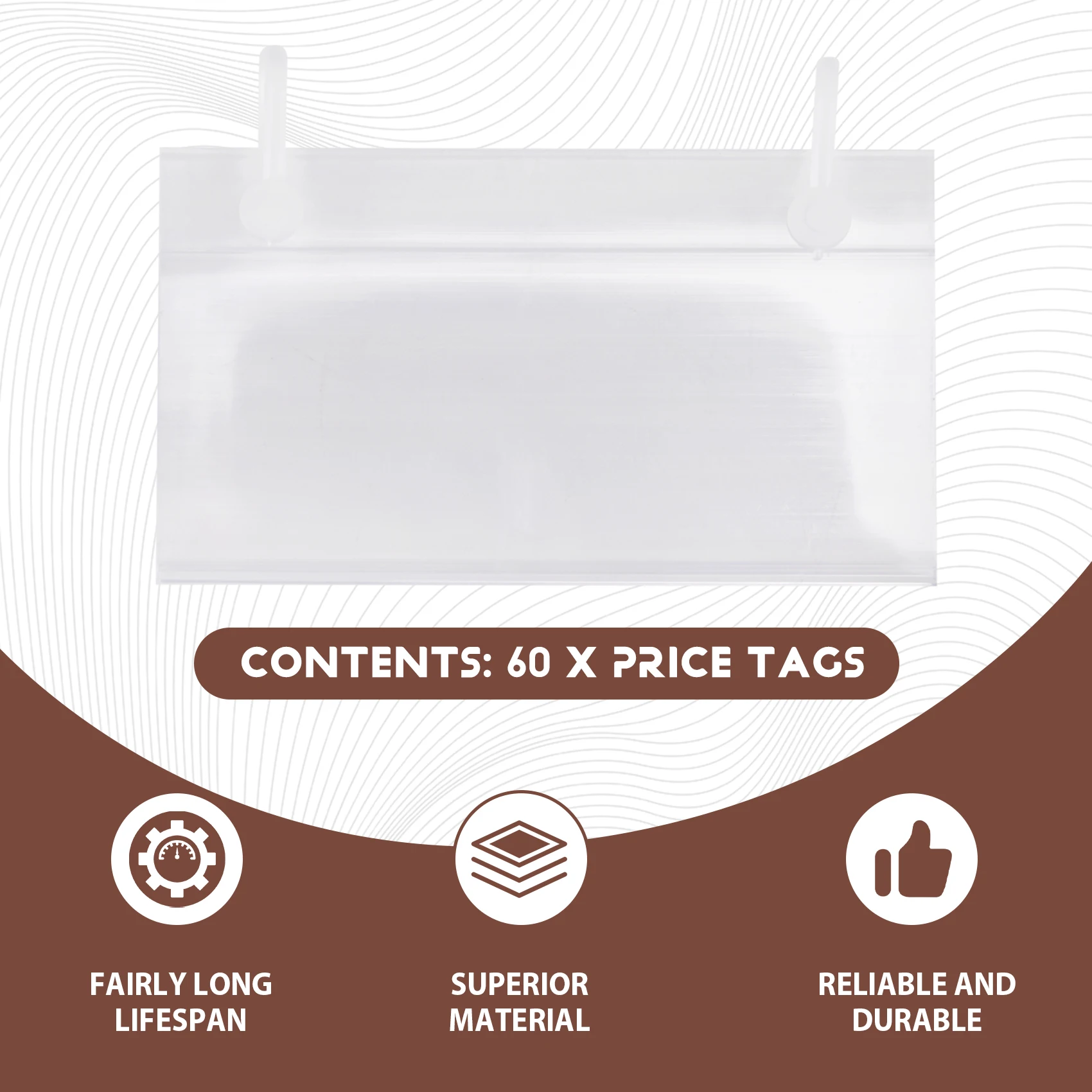 حاملي الملصقات البلاستيكية، مشابك شماعات التذاكر مع تصميم زر سهل للإغلاق لبقالة سوق السلة