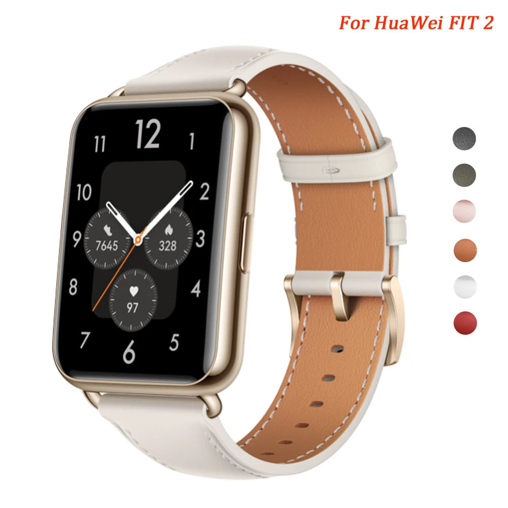 Bracelet en cuir pour Huawei Watch Fit 2, remplacement de la montre intelligente, bracelet de sport, bracelet, accessoires