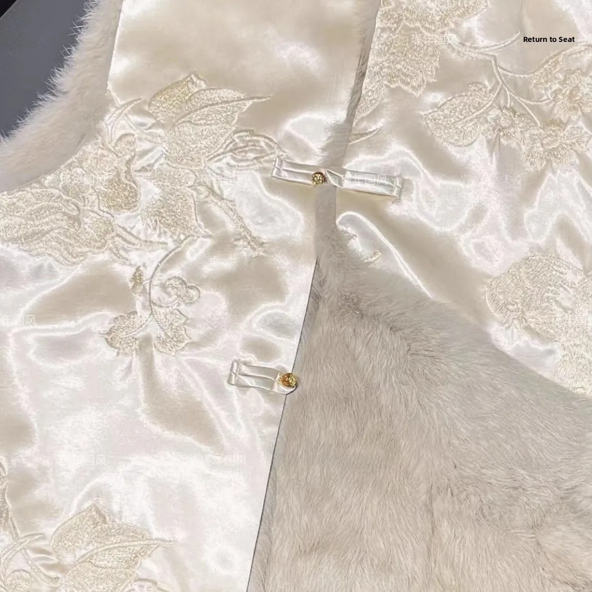 เสื้อกั๊กขนกระต่ายแท้แบบสองด้าน สไตล์จีนใหม่ ระดับไฮเอนด์ ติดกระดุมด้านหน้า ให้ความรู้สึกหรูหราสำหรับผู้หญิง...