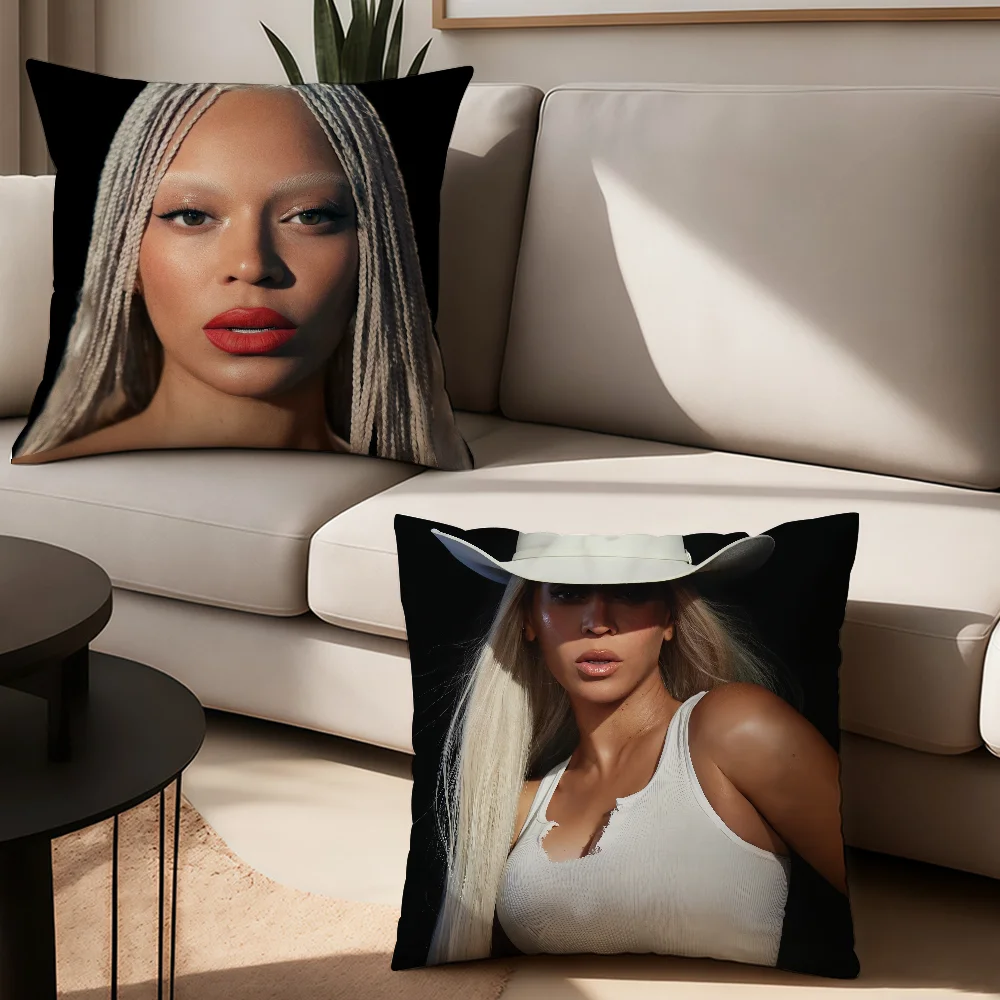 Singer Beyonce Cowboy Pillow Case Office Cushions Suitable For Sofa Car Bedroom Decorative Cushion Cover