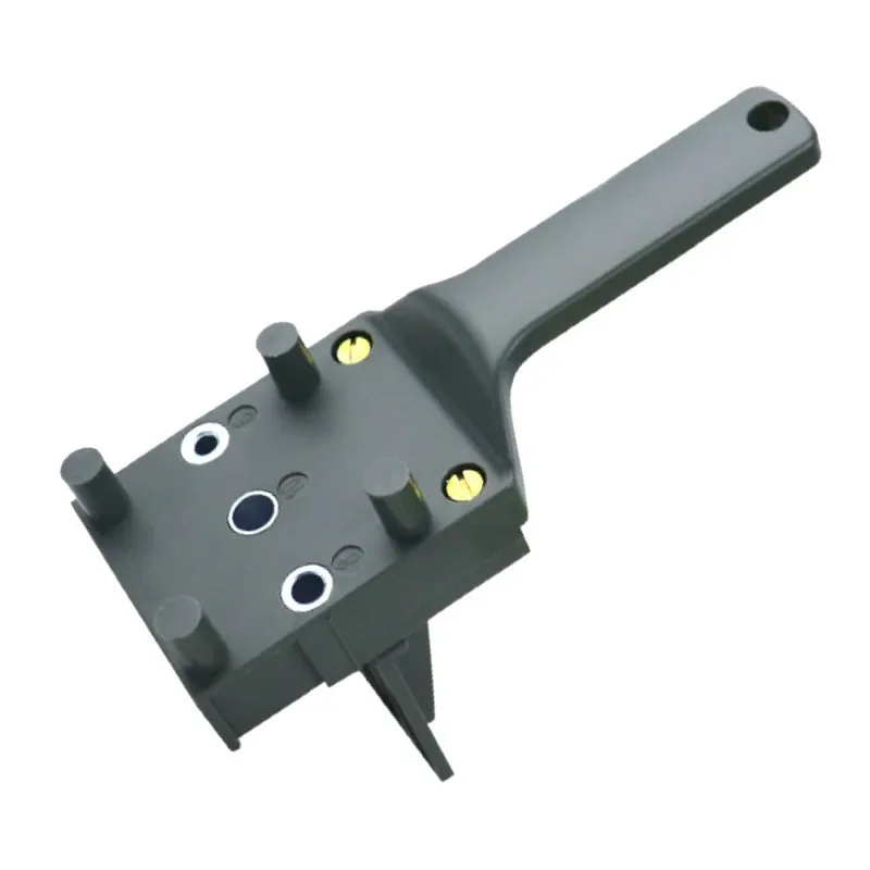 Maschera per tasselli in legno grigio Sistema di maschere per fori tascabili in plastica ABS portatile 6/8 / 10mm Perforatrice per punte da trapano per giunti di tasselli per carpenteria