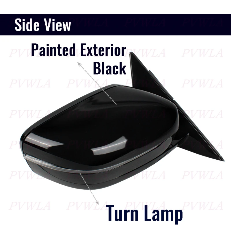 BMW 5시리즈 G30/G38 520 530 540 2017-2022 차량용 5핀 블랙 도색 사각지대 전동 접이식 사이드미러 어셈블리