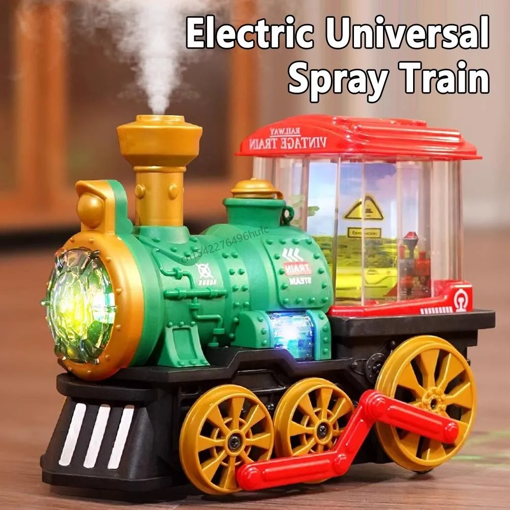 

Simulation Steam Train Children Electric Train Toy with Light Sound Automatic Obstacle Avoidance Function Birthday Xmas Gift