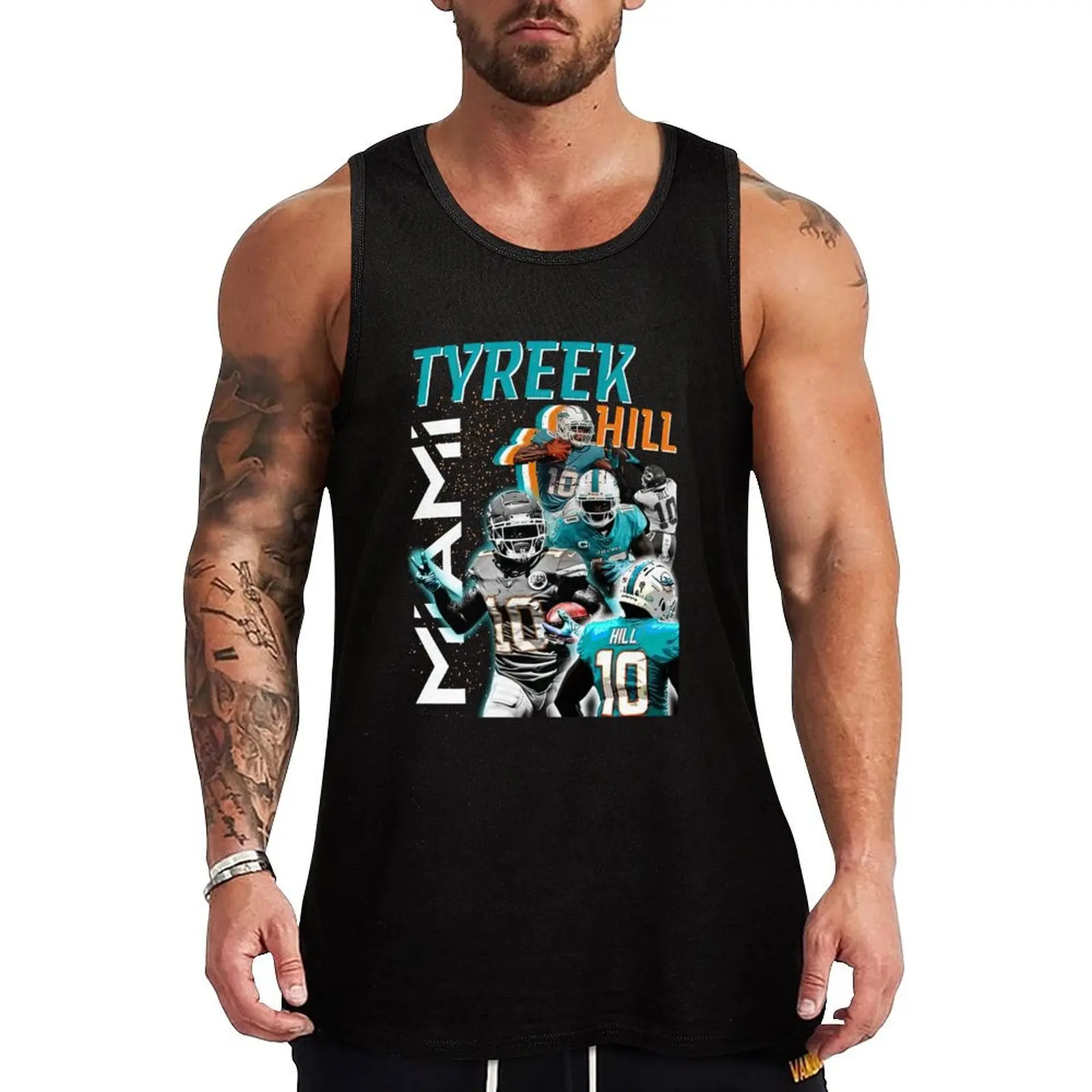 

Tyreek Hill Graphic Tank Top Sleeveless top Men's t shirt bodybuilding for men Body man