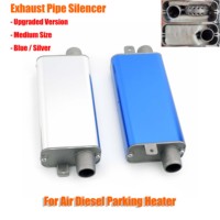 24mm Muffler Silencer S Curved Air Diesel Parking Heater Exhaust Pipe Aluminum Alloy Medium Size For Car Truck Camper VAN