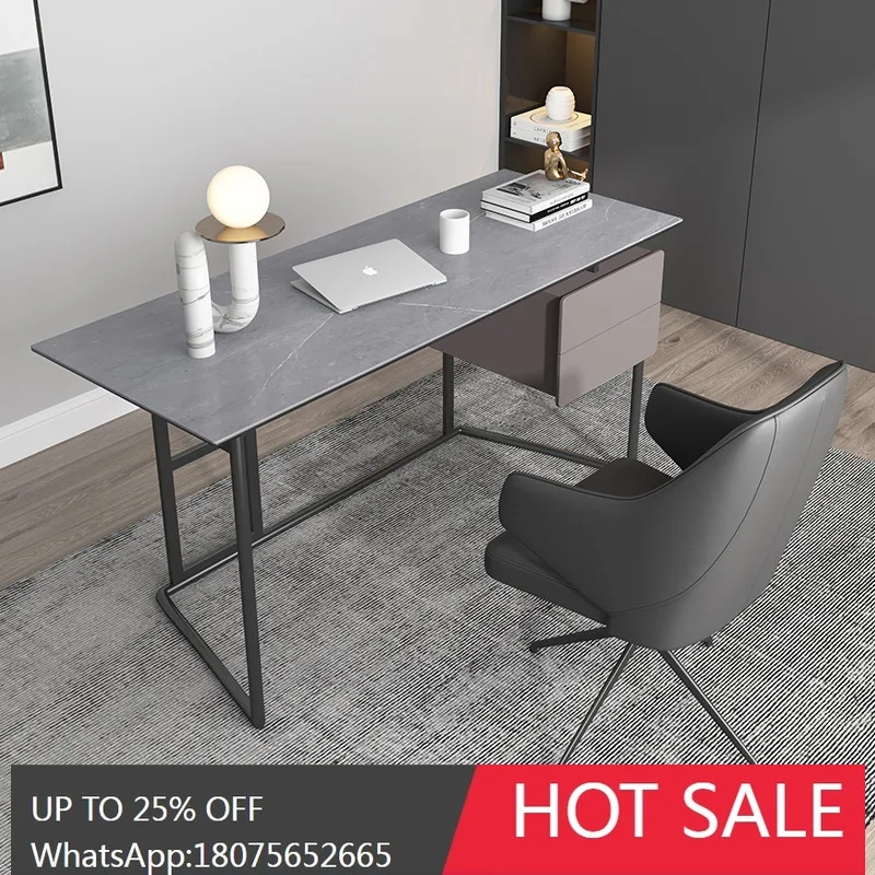 

SGF Italian Minimalist Rock Slab Desk Modern Simple Office Desk for Home Use