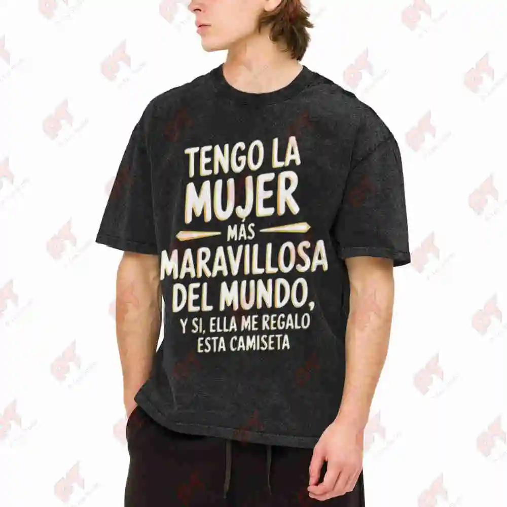 Spanish I Have The Most Amazing Woman Vintage Washed Tee Pure Cotton T-Shirt