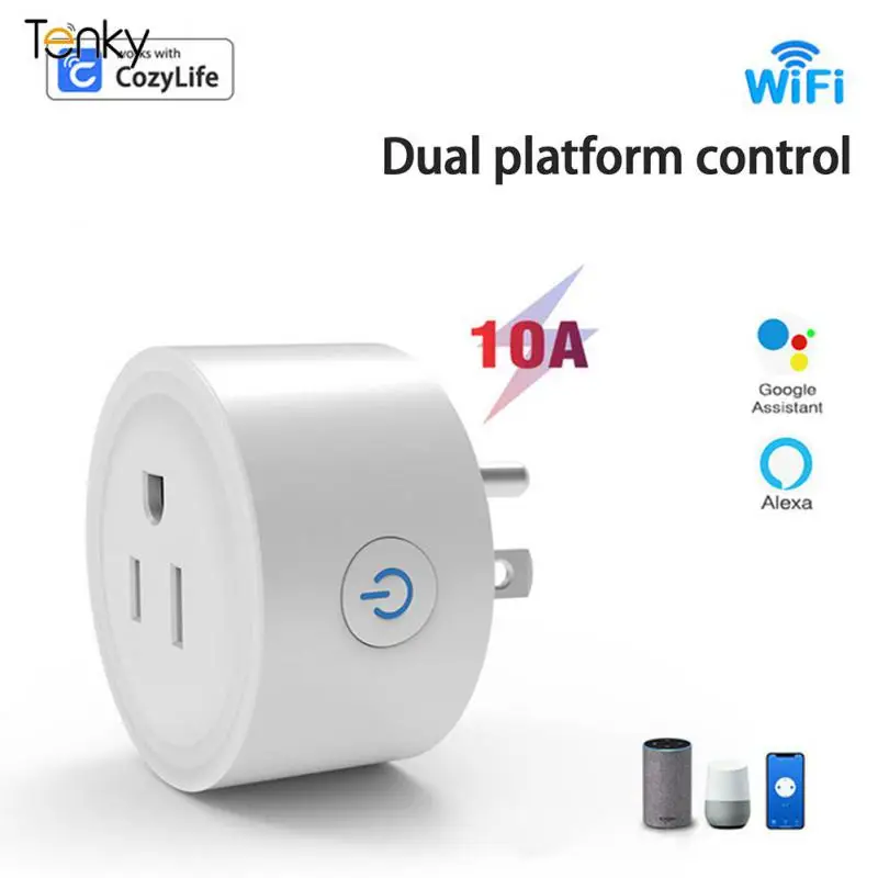 

Remote Socket 10a Wireless Timer Plug Wifi Cozylife App Control Smart Power Socket Us Plug Socket Smart Home