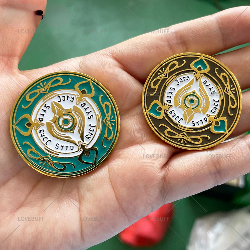 

Quality Honkai:Star Rail Copper Gilding Enamel Coins Chip Currency Aventurine's Token for Trailblazer Souvenir Game Collectibles