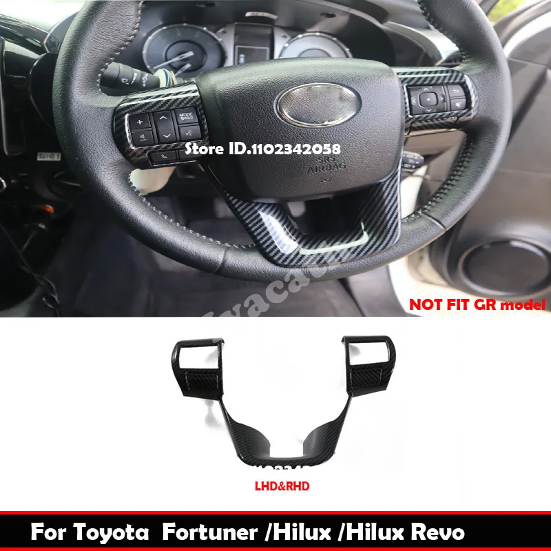For Toyota Fortuner/Hilux/Hilux REVO 2016 -2022 ABS Steering Wheel cover direction Control Button Frame interior Accessories
