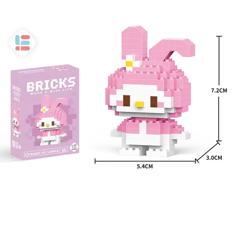 Sanrio Kuromi, Hello Kitty, Bausteine, Disney, Mickey Mouse Club, Anime-Modell, Bausteine, Spielzeug für Kinder, Geschenke. – Detail 3