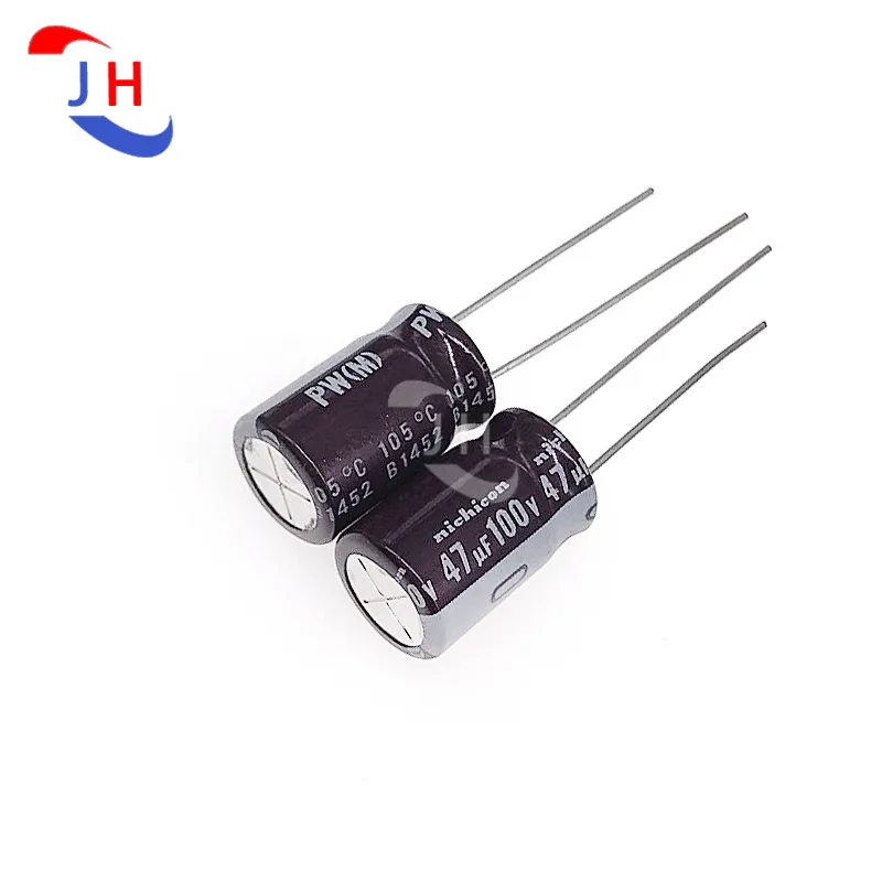 10PCS Aluminum Electrolytic Capacitor 100v47uf 10*16 PW High Frequency Long Life 5mm Pitch 100V 47UF
