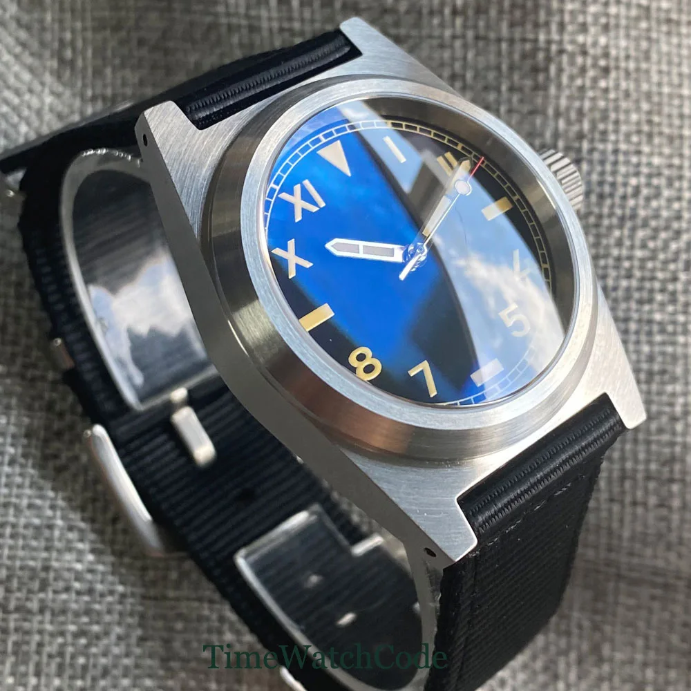 38mm Automatic Watch for Men Japan NH35A PT5000 Movement 200m Waterproof Dive AR Coating Sapphire Crystal Nylon Strap Tandorio