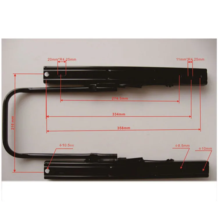 

High Quality Racing Car Seats with Front Back Adjustment Double Lock Slider for Auto Parts for RV Boat Truck Bus Luxury Vehicles