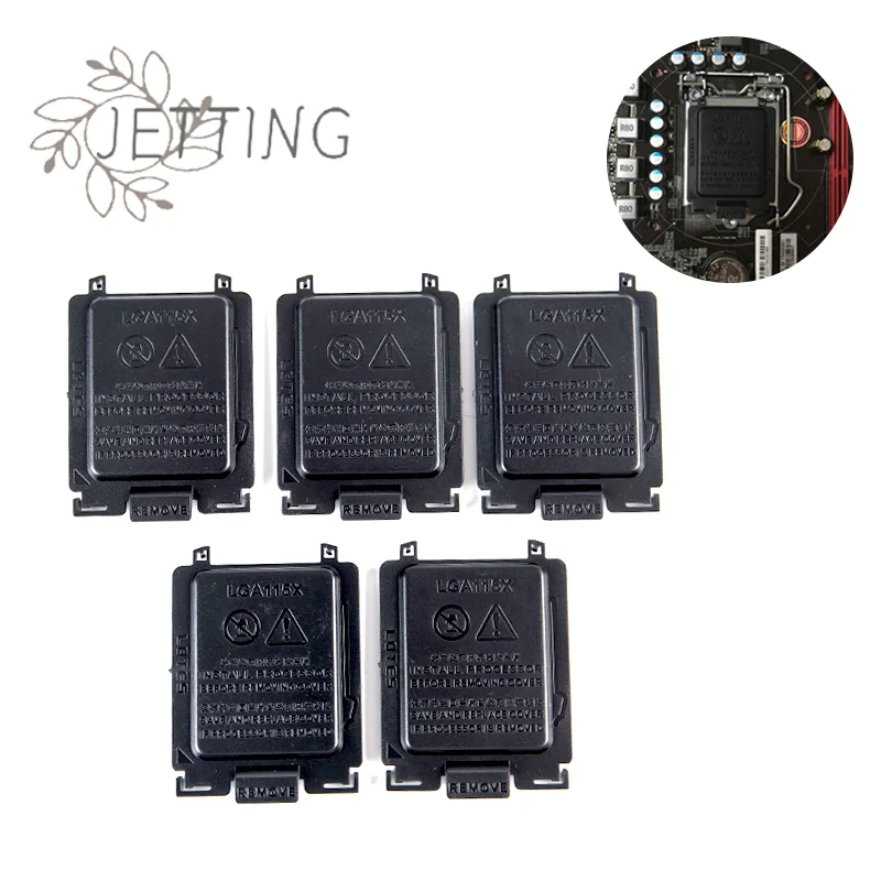 Hot 5pc Motherboard CPU Socket Protection Shell Black Cover Universal CPU Pin Cover For LGA1155/1156/1150/1151/I3/I5/I7