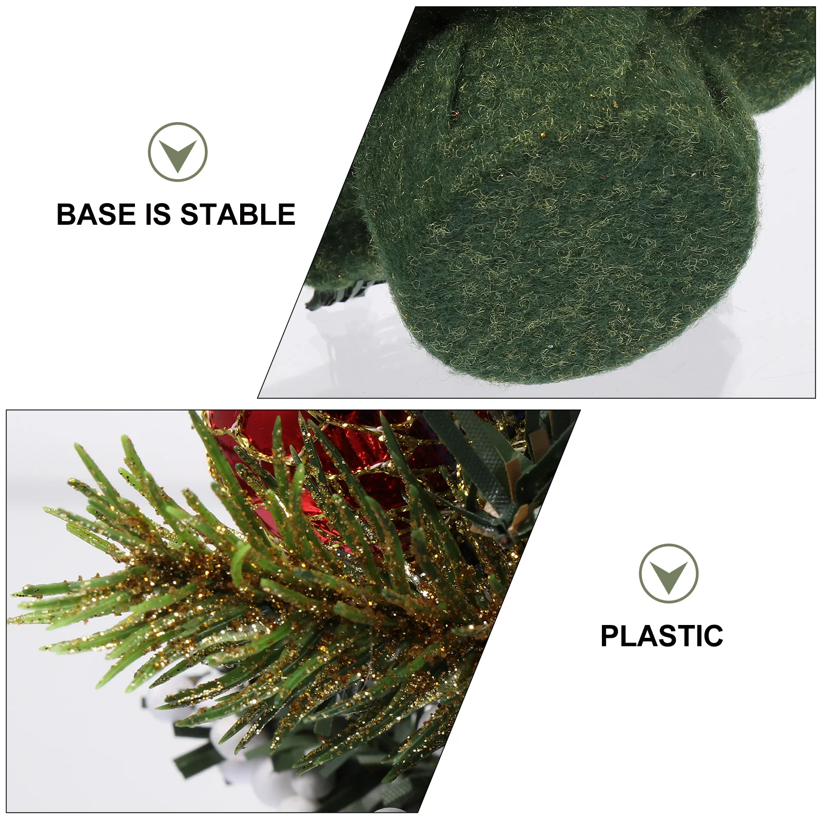 

2pcs Christmas Tree Craft Decorations Artificial Pine Tree Xmas Tabletop Frosted Home Environmentally Friendly