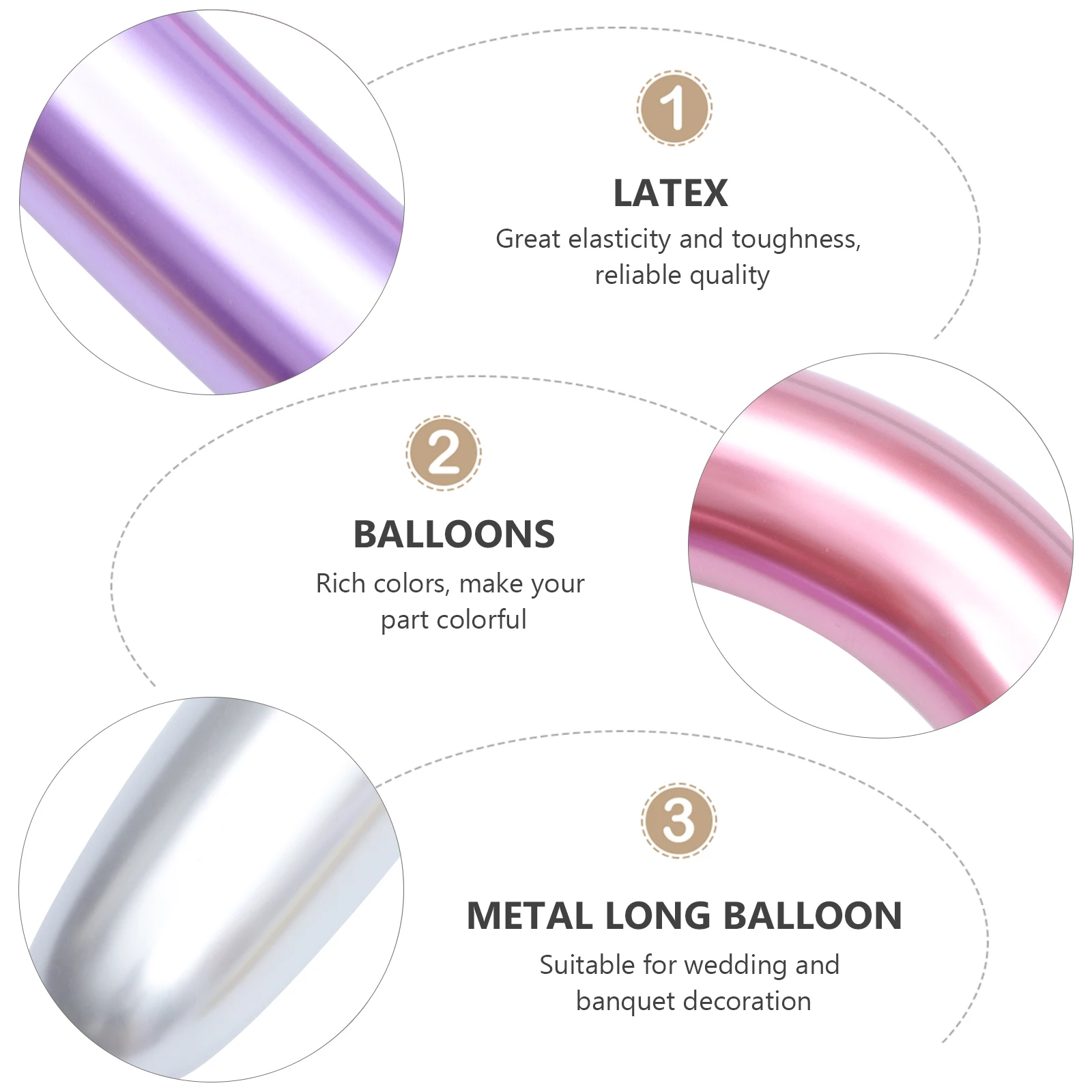 

100pcs Latex Long Decorative Balloons For Party Wedding Festival Kids Birthday Banquet Decoration Creative Air Balloons
