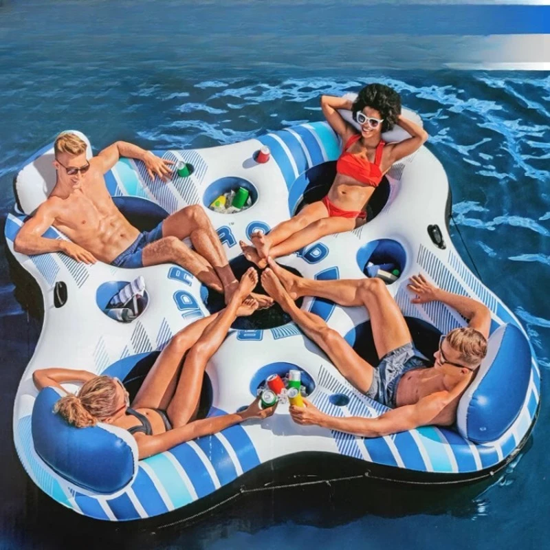 Multiplayer Ocean Park Chaise Lounge Family Floating Bed Floating Rest Swimming Floating Multiplayer Ocean