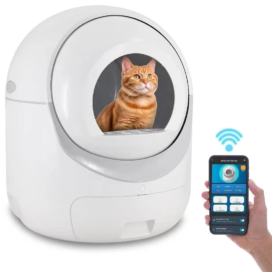 Good Price Intelligent WIFI APP Control Self-cleaning Cat Litter Box New ABS Pet Toilet for Small Cats