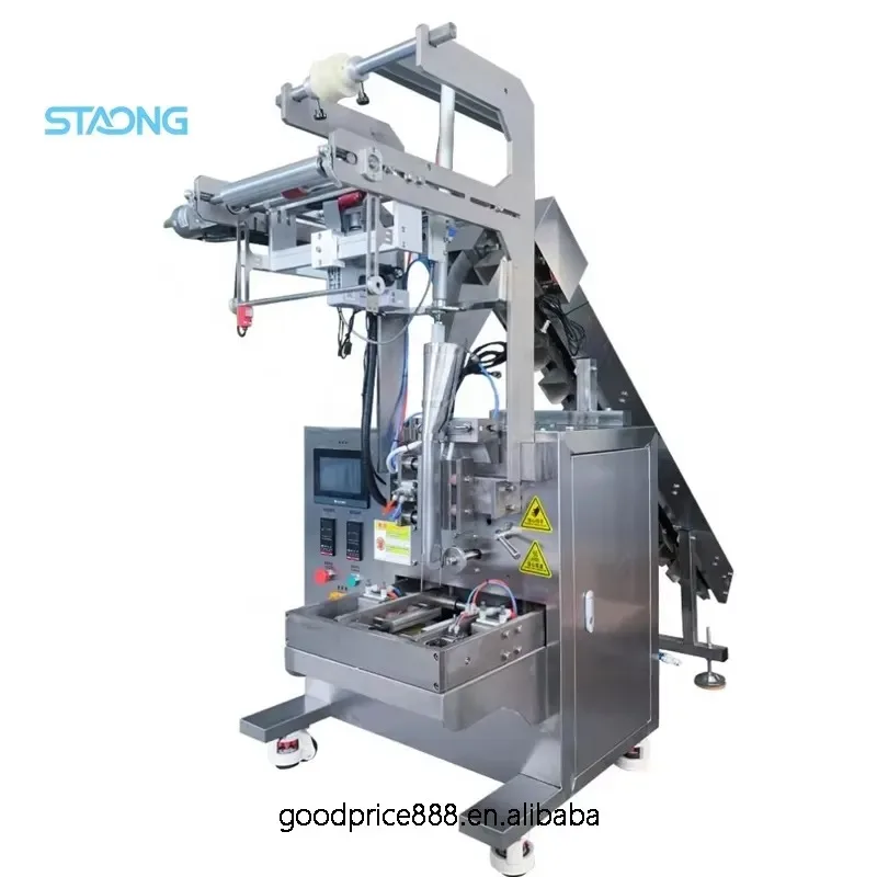 HOT *2026* Stainless Steel Triangle Bag Packaging Granular Fruit Automatic Packaging Machine with Labeling Tag Outer