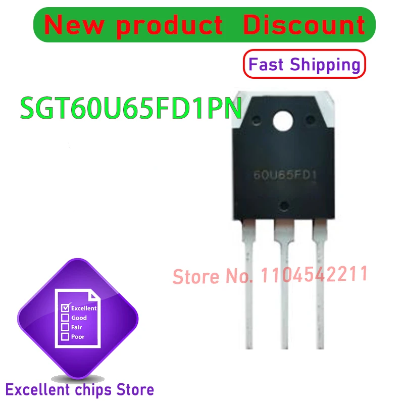 100% New Original 60U65FD1 SGT60U65FD1PN TO-3P 60U65 60T65Transistors 10PCS/LOT