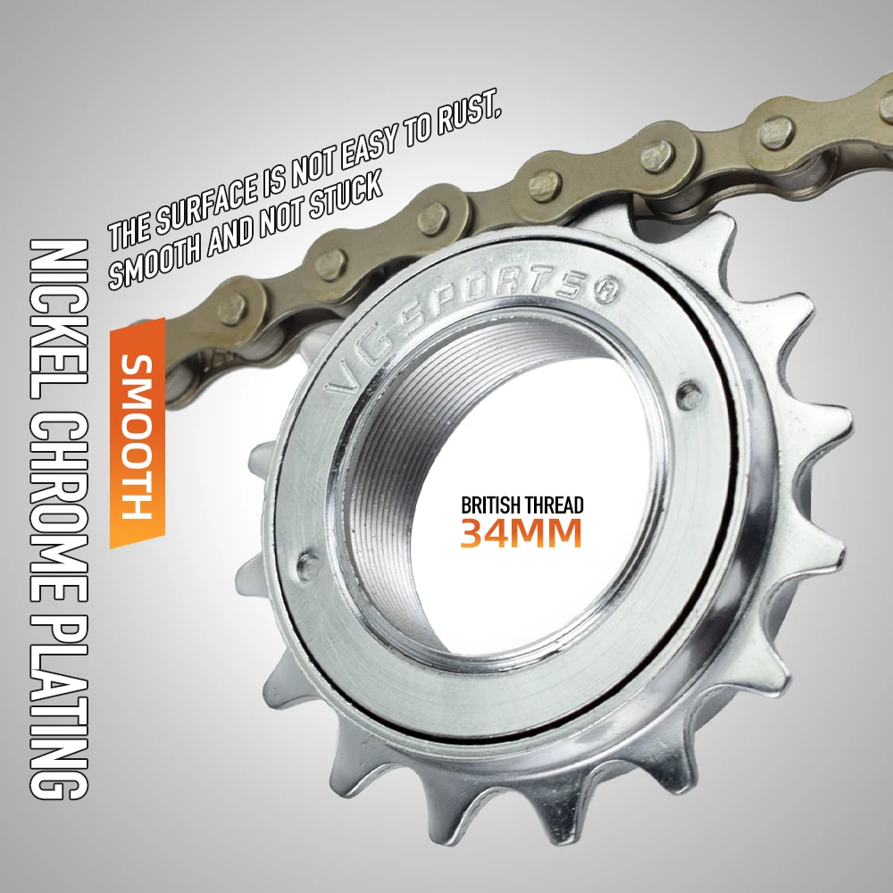 1pc 16T 18T 20T 22T 24T Single Speed Bike Freewheel Compatible With Threaded Freehub Replacement Bike Parts Bicycle Accessories