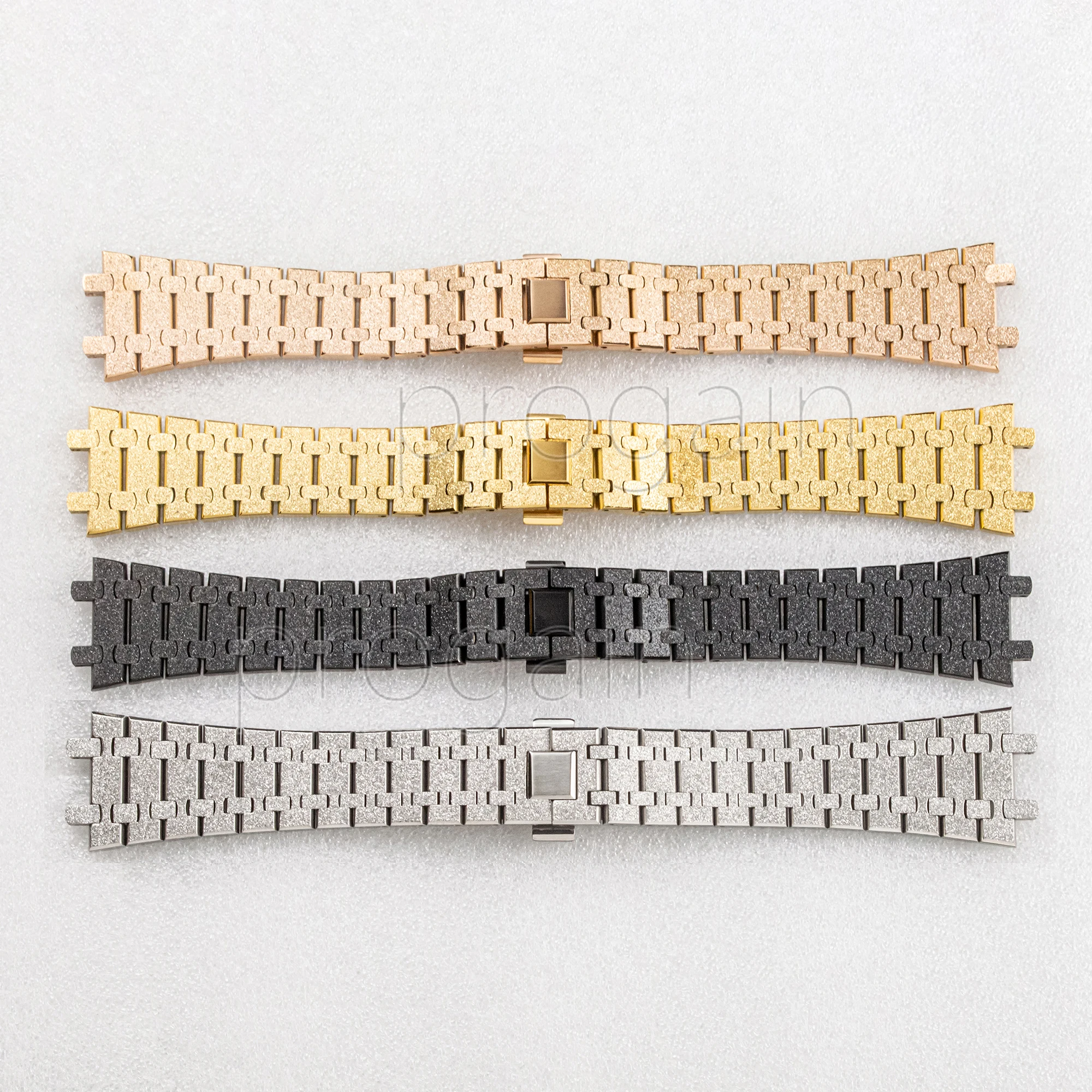 

Watch Strap PVD Rose Gold/Gold/ Black/ Silver Bracelet 26mm 316L Stainless Steel Mod Folding Buckle Watchband Accessories Parts