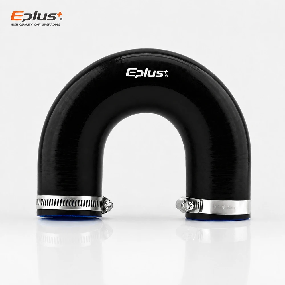 

EPLUS Black 180° U-Shaped Silicone Hose 4-Ply Reinforced Universal Air Intake Turbo Intercooler Pipe Coupler