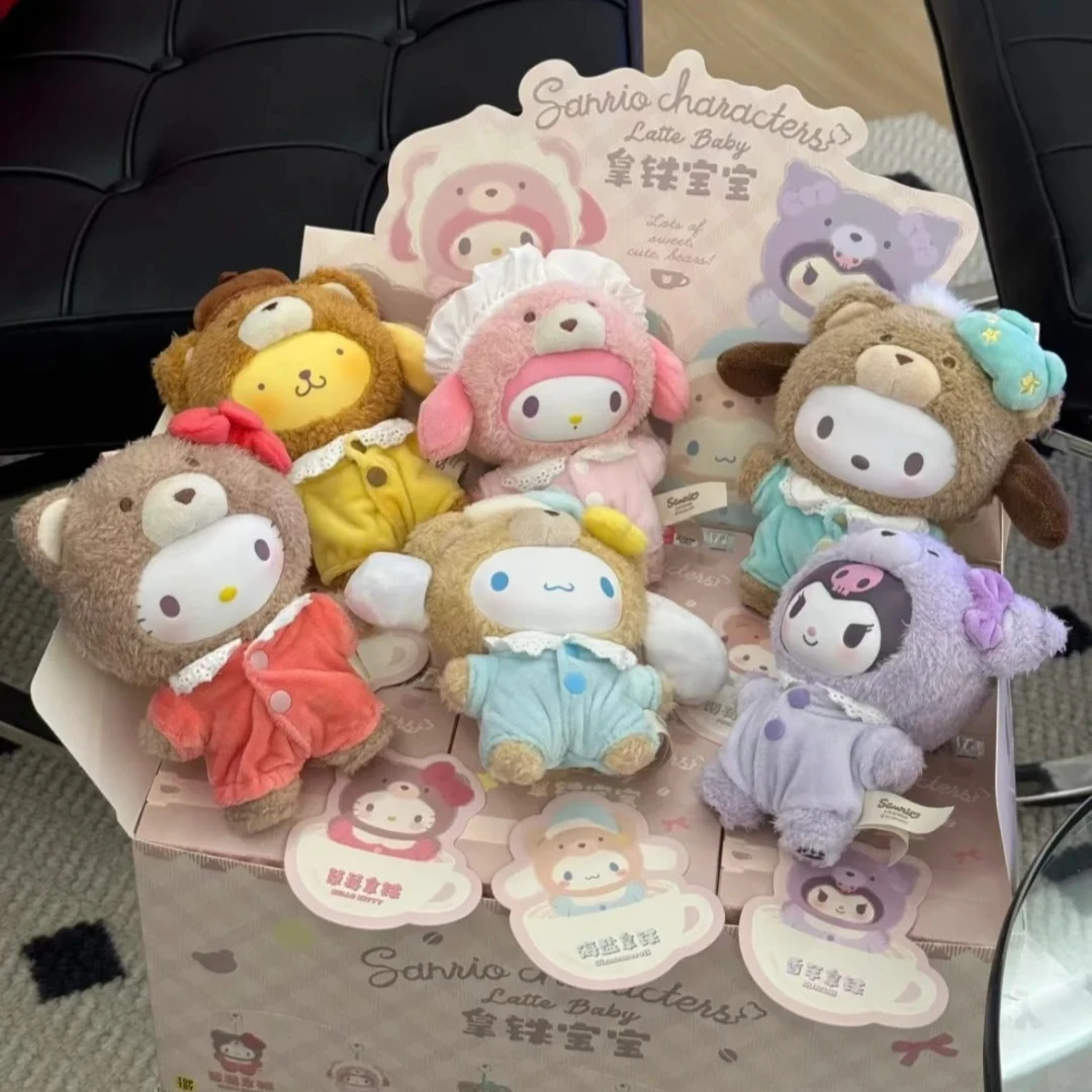 

Аниме Sanro Velvet Plush Latte Baby Series Модные аниме-фигурки Плюшевые куклы Игрушки Декоративная подвеска Подарок для девочки Игрушка-сюрприз