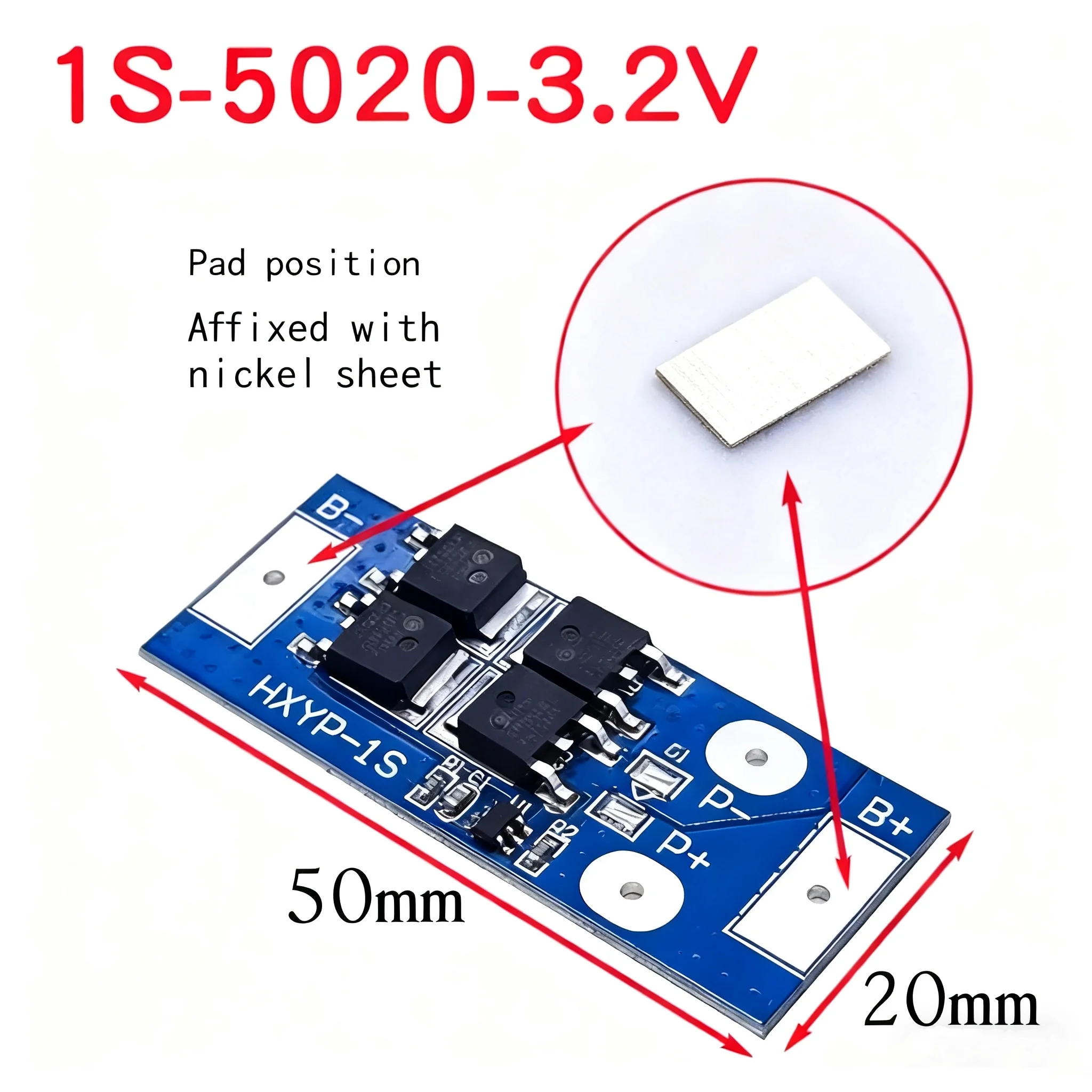 1S 15A 3.2V lithium iron phosphate protection board 3.2V battery anti-overcharge, anti-overdischarge, anti-short circuit battery