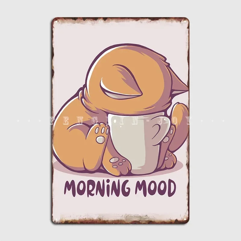 Morning Mood Metallschild Wandbild Club Bar Personalisierbare Wanddekoration Blechschild Poster