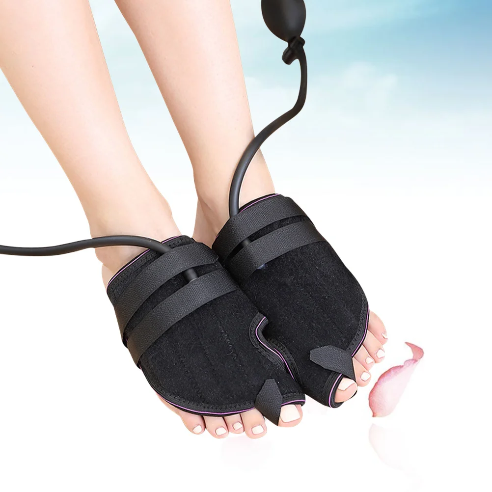 

1 пара корректора большого пальца стопы, выпрямитель давления, черный дизайн поддержки свода стопы, один размер, подходит для большинства бандажков пальцев ноги