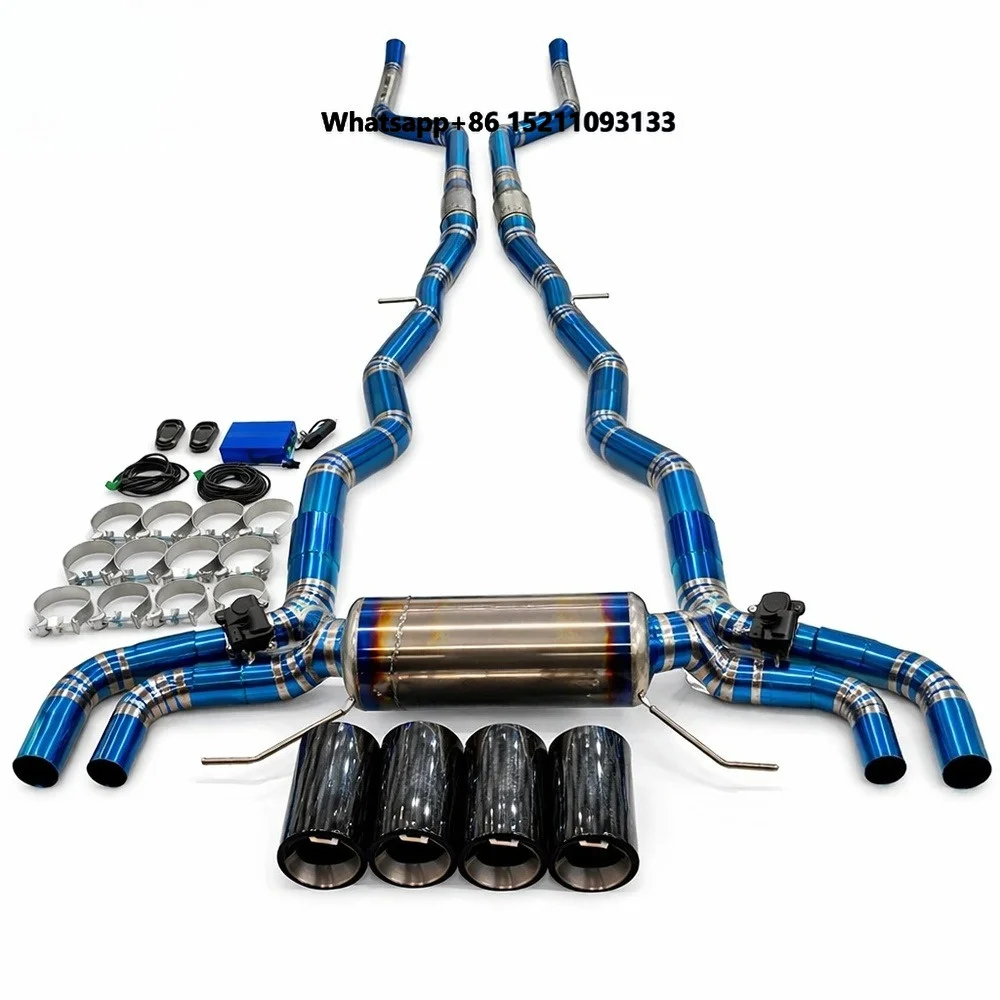 Performance Exhaust Pipe  Valved Titanium Blue Valvetronic Exhaust System