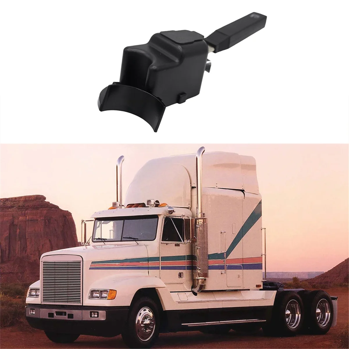 

N32R_577.46010 Turn Signal Switch Durable Black Fit for Freightliner Fld Series Gro-48522