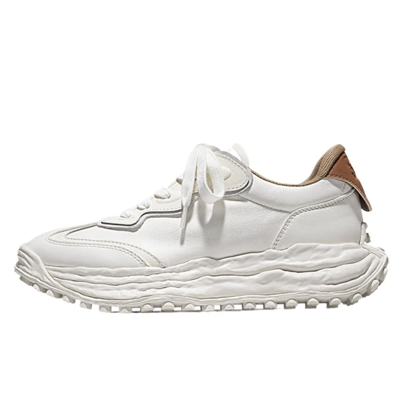 Men's and Women's Both Thick Soled Sneakers Dissolved Shoes Wavy Platform Casual Shoes Spring/summer Hot Selling White Shoes for