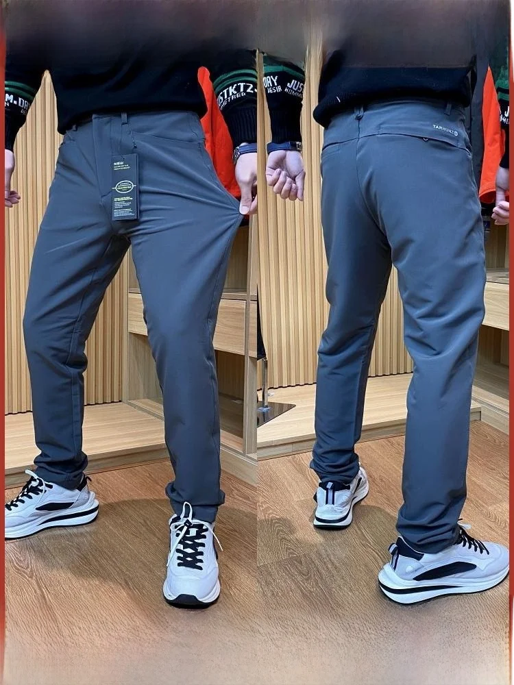 

Водонепроницаемые дышащие эластичные повседневные брюки высокого класса для мужчин, весна-лето, уличные функциональные брюки, 67 шт., прямые брюки, пять Q...