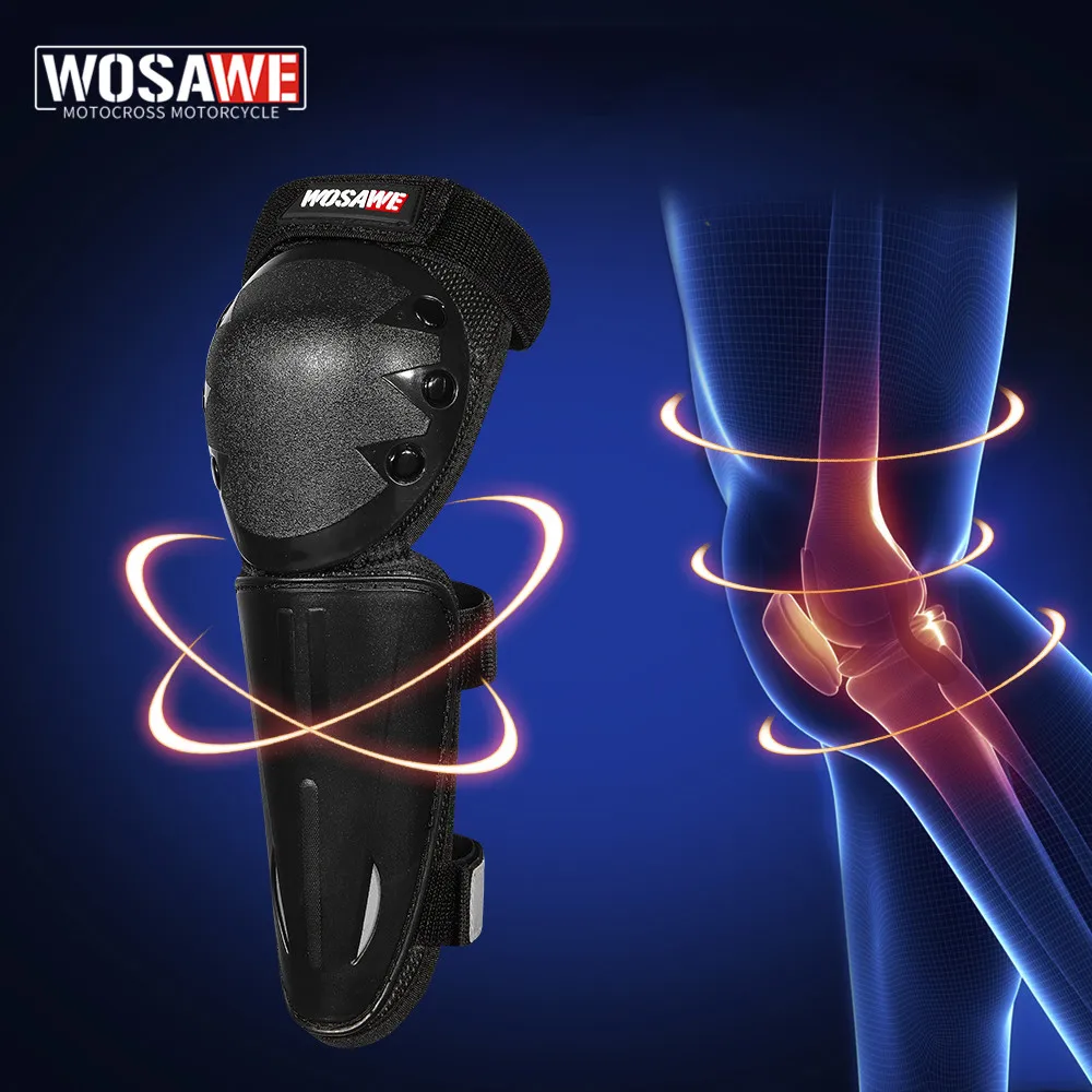 

WOSAWE Motocross Knee Protector for Kids Children Brace Protection Elbow Pad Kneepad Off-Road Guard Skateboard Outdoor Sports