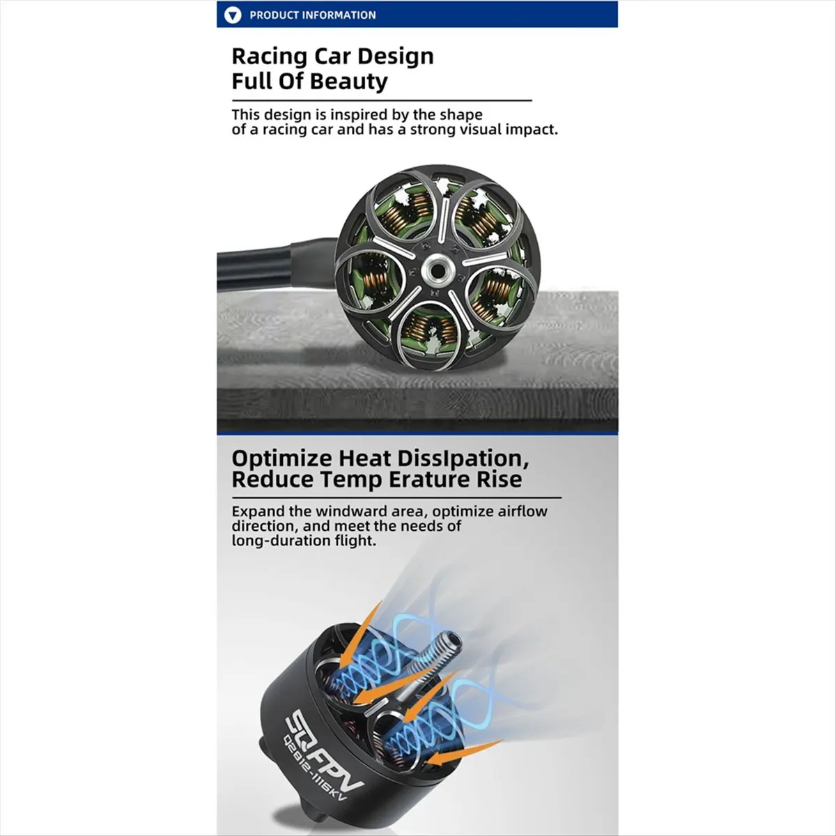 

Y69A SEQURE Q2812 1115KV Brushless Aeromodelling Motor High Efficiency High Torque for 7/8/9 Inch Long Range Drones