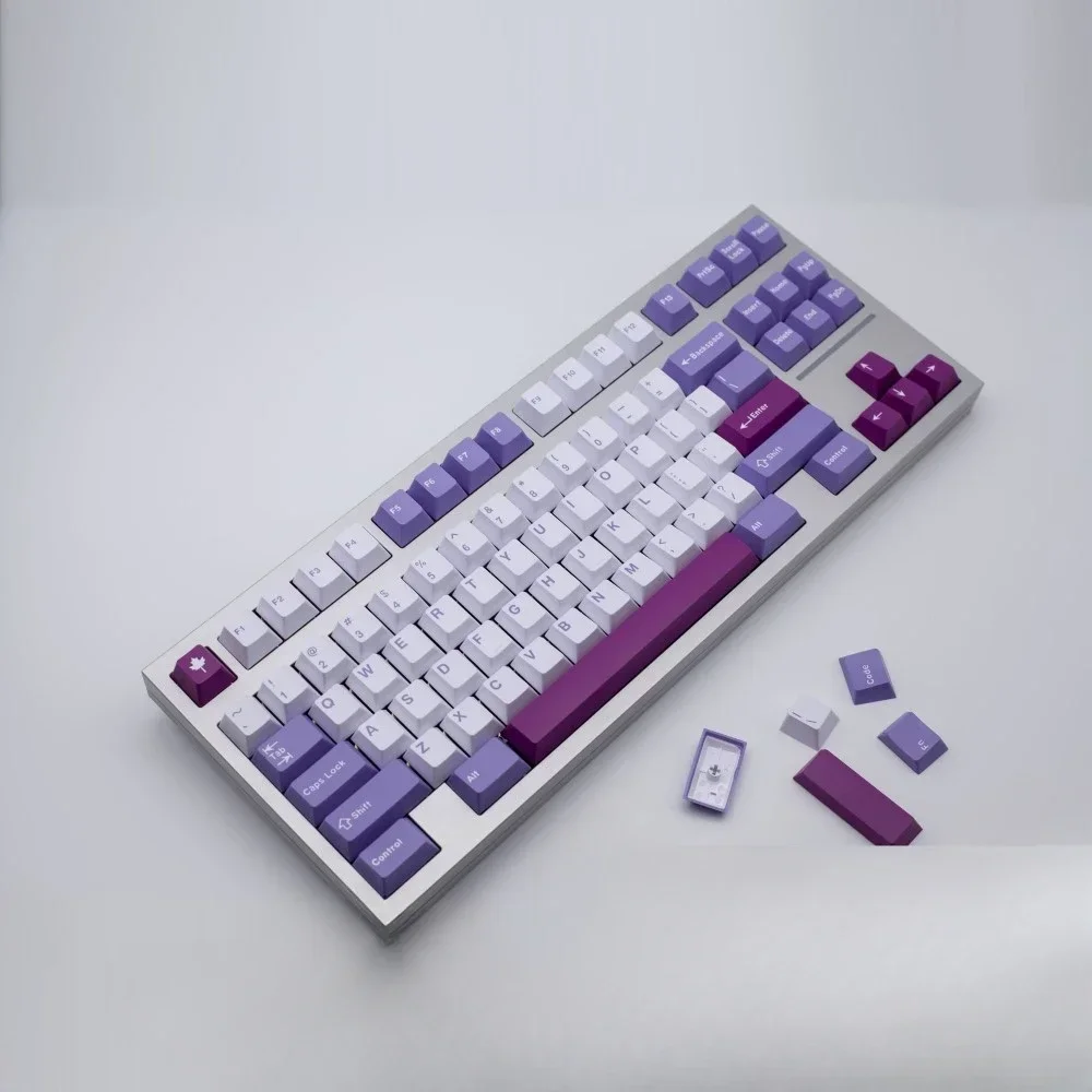 GMK TuZi Theme Keycap 172key Set ABS Two-color Custom Retro Purple Keyboard Cap Cherry Profile Key Cap for Mechanical Keyboard